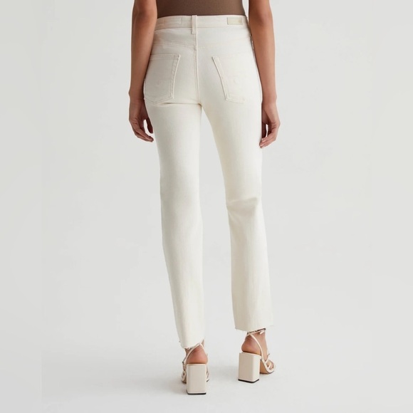 New! AG Adriano Goldschmied Saige AG-ED™ Mid-rise Straight Leg Denim Jeans - Cre - Picture 7 of 13